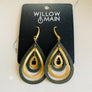 Layered Teardrop Dangle Earrings