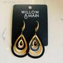 Layered Teardrop Dangle Earrings