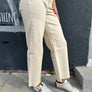 Vervet Olivia Wide Leg Cropped Jeans Cream