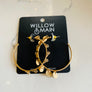 Disk Charm Hoop Earrings