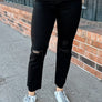 Vervet Black Distressed Crop Jeans