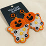Beaded Jack-o-lantern Earrings
