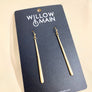 Hammered Long Bar Earrings