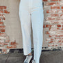 Vervet Olivia Wide Leg Cropped Jeans - White