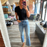 Vervet Bella Cropped Flare Jean - Denim