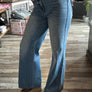 Vervet Olivia Wide Leg Cropped Jeans- Denim