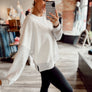 Aubrey Raw Edge Sweatshirt