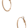 Metal Bead Hoop Earrings