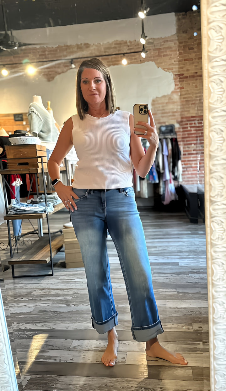 Lovervet Cuffed Ankle Jeans