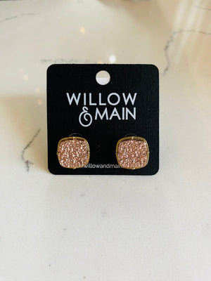 Druzy Stone Stud Earrings