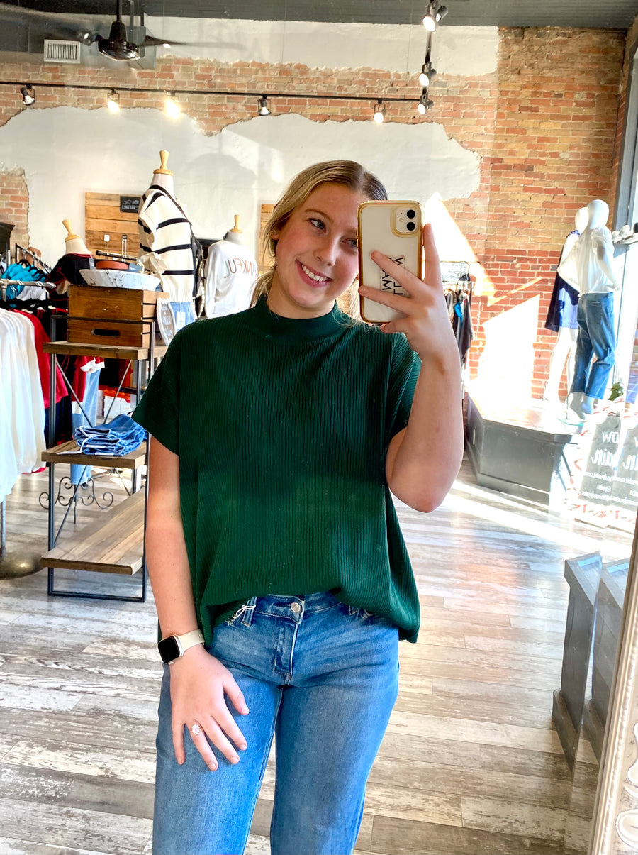 Cat Ribbed Sweater Top