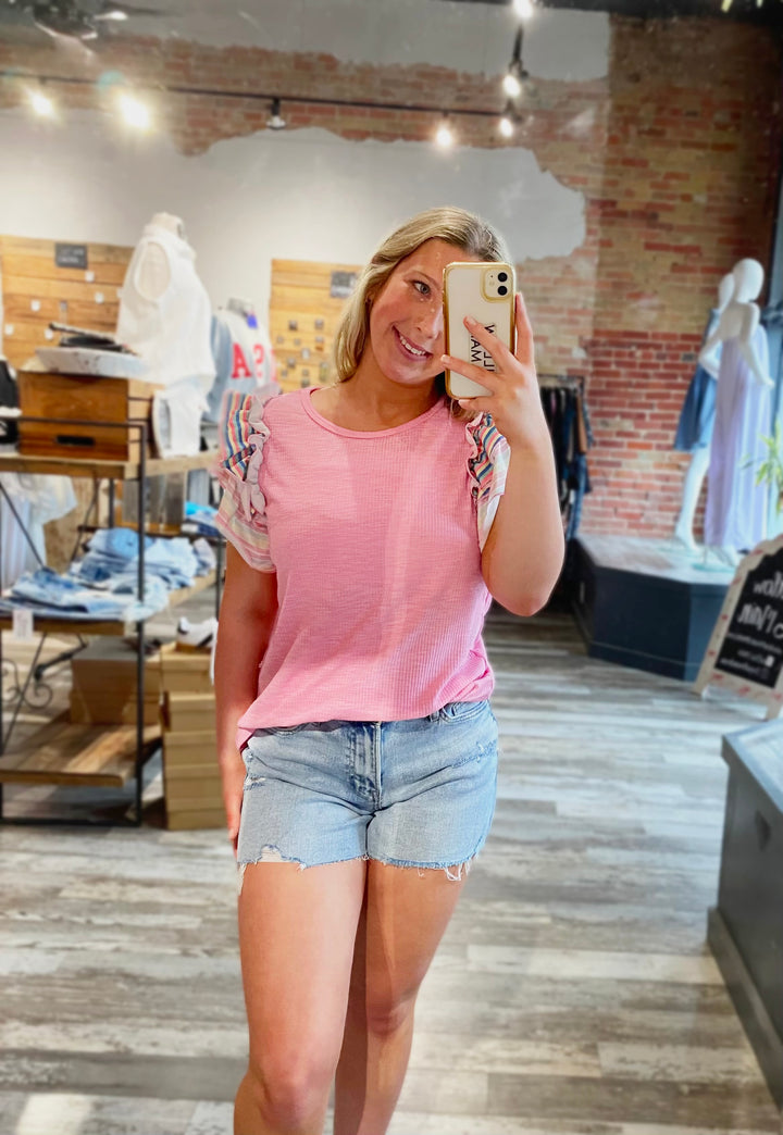 Bliss Flutter Sleeve Top