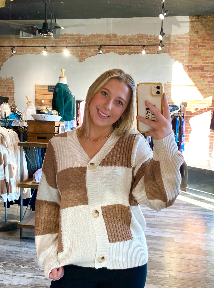 Devin Checkered Sweater