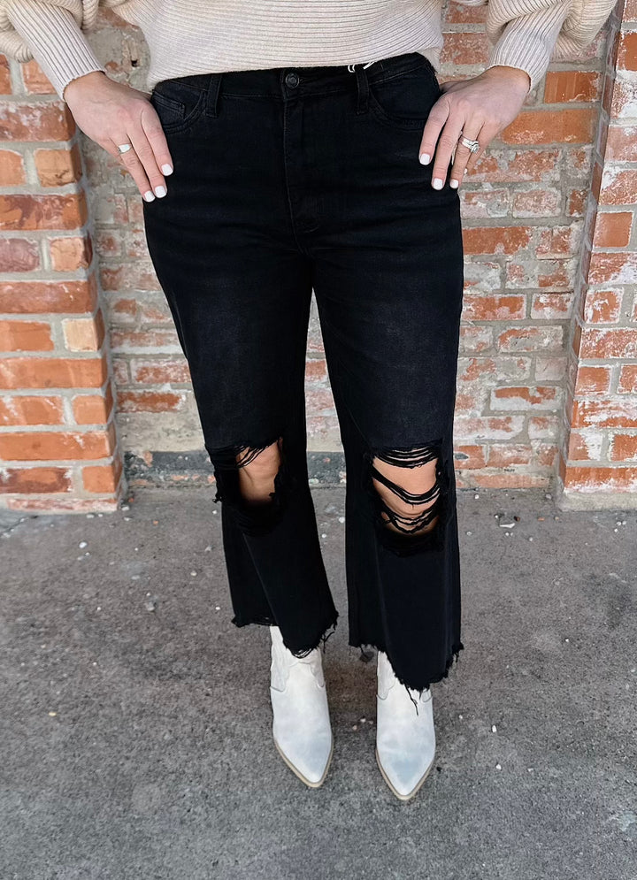 Vervet 90'S Vintage Crop Jeans - Black