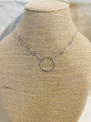 Chain Open Circle Pendant Necklace