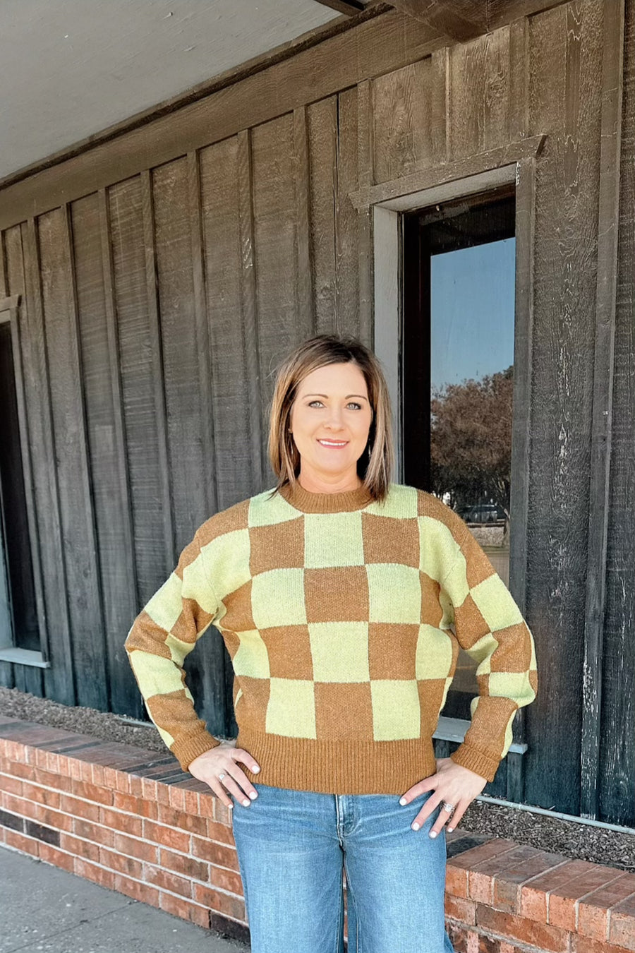 Dallas Checkered Sweater