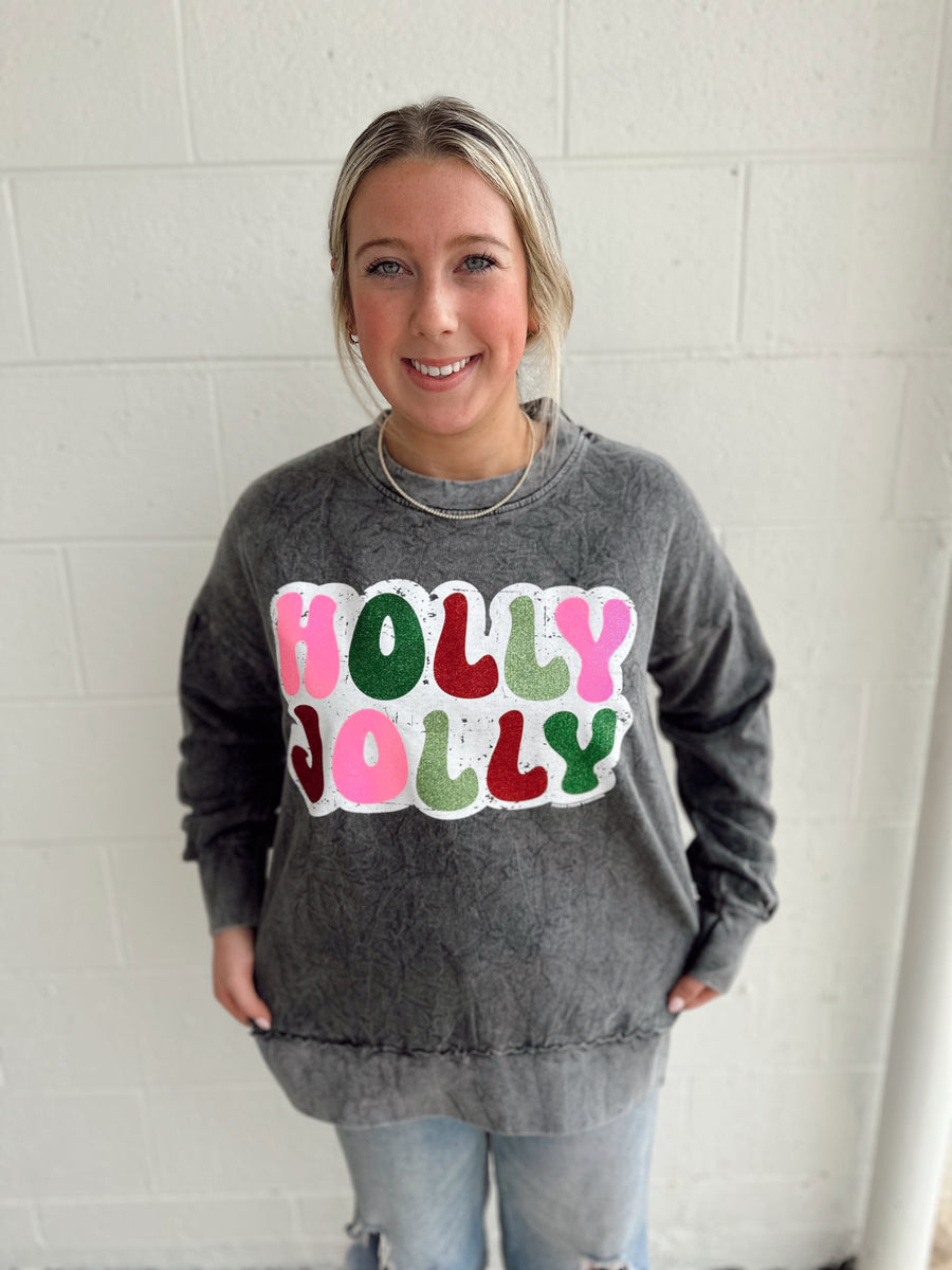 Holly Jolly Mineral Wash Sweatshirt