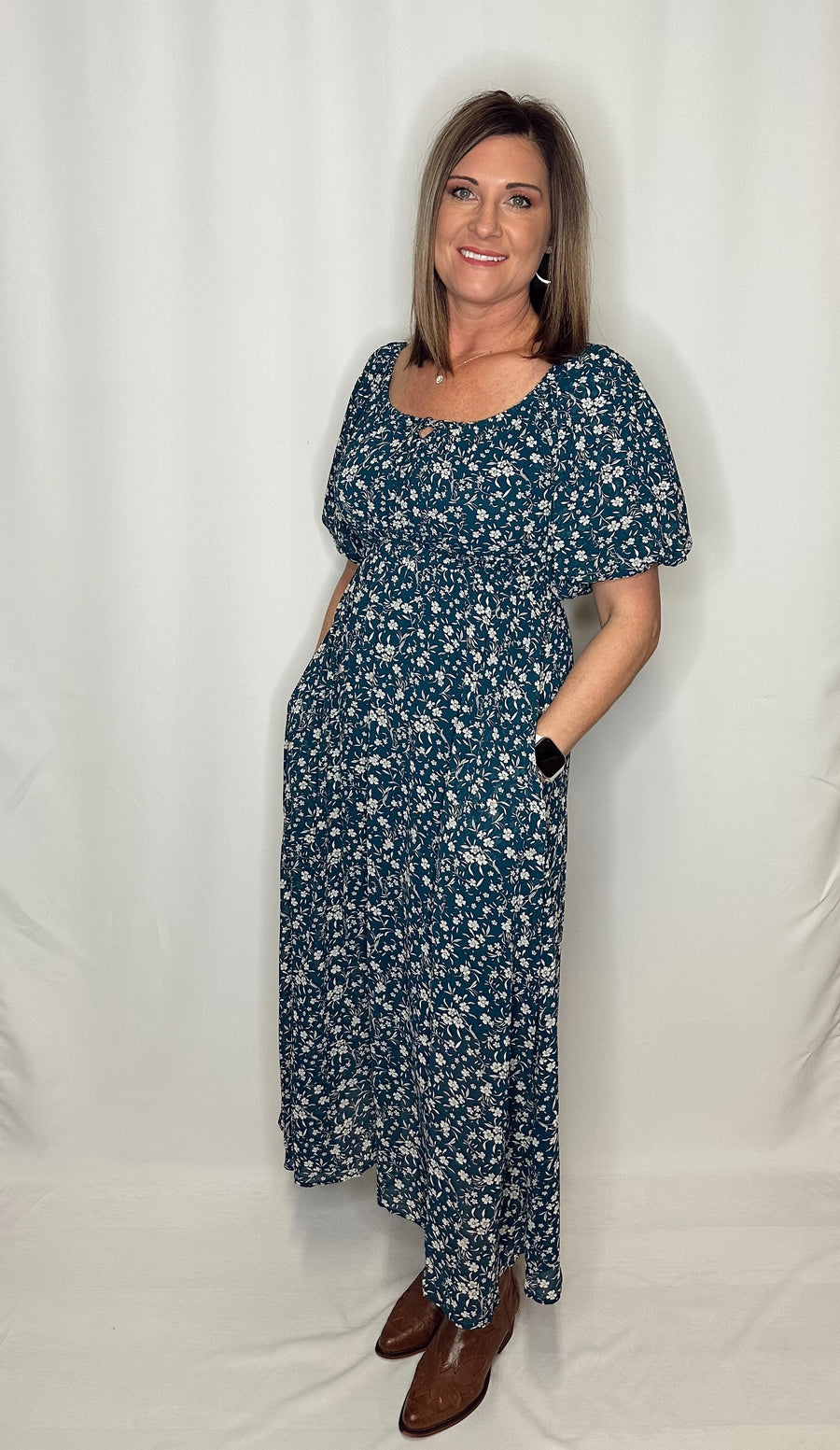 Janet Floral Midi Dress