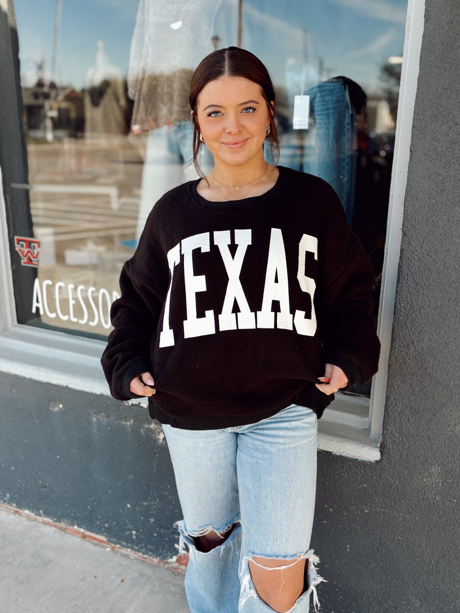 "Texas" Puffy Fleece Sweatshirt