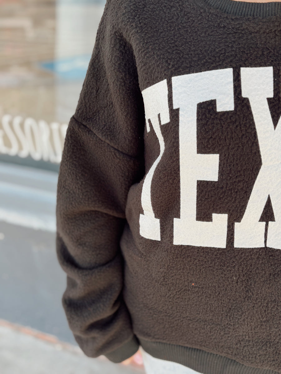 "Texas" Puffy Fleece Sweatshirt