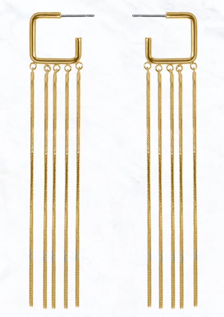 Anvi Fringe Dangle Earrings