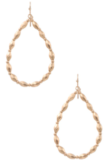 Diamond Bead Teardrop Earrings