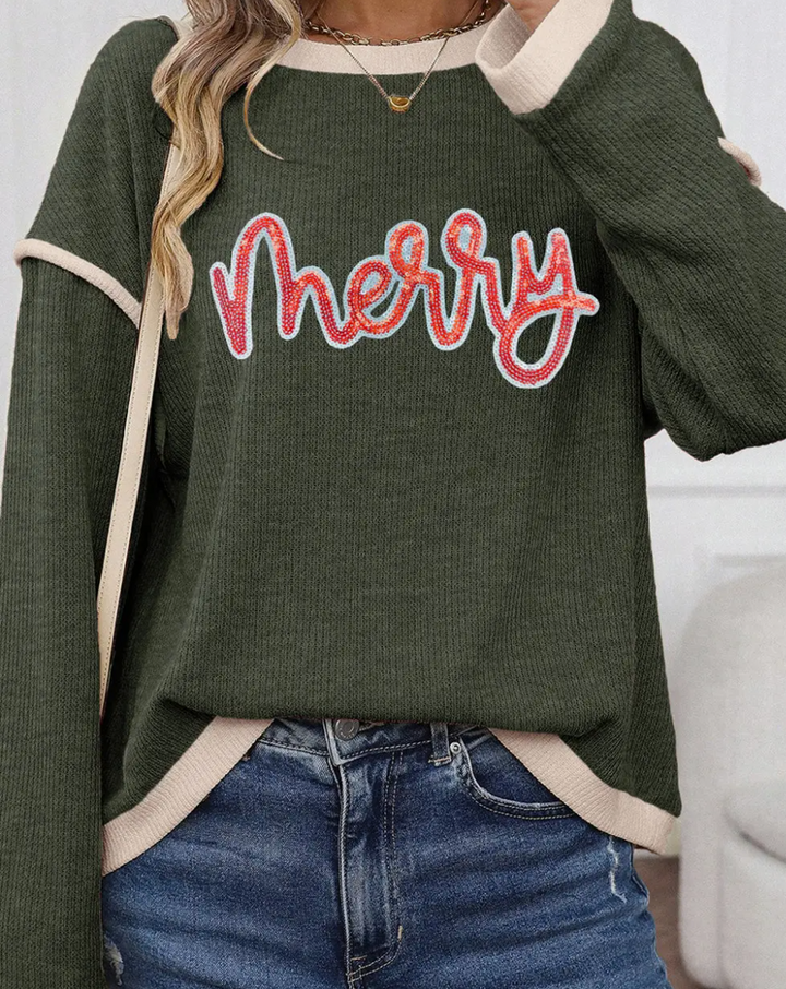 Ribbed "Merry" Knit Top