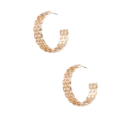 Metal Chain Hoop Earrings